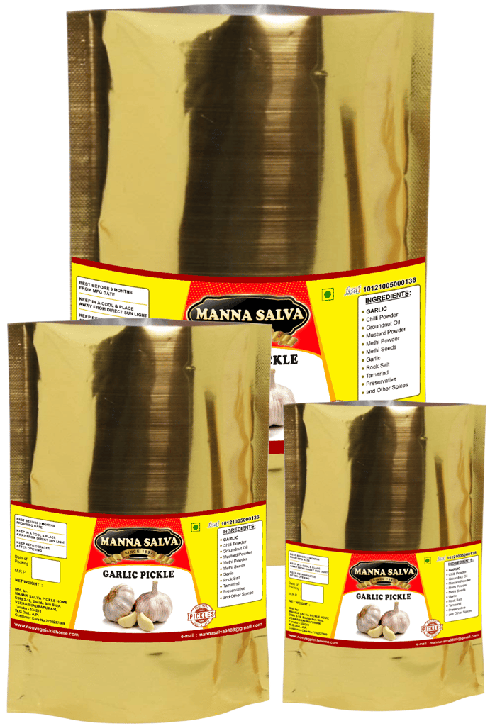 Manna Salva Pickles- Garlic Pickle - Veg Pickle