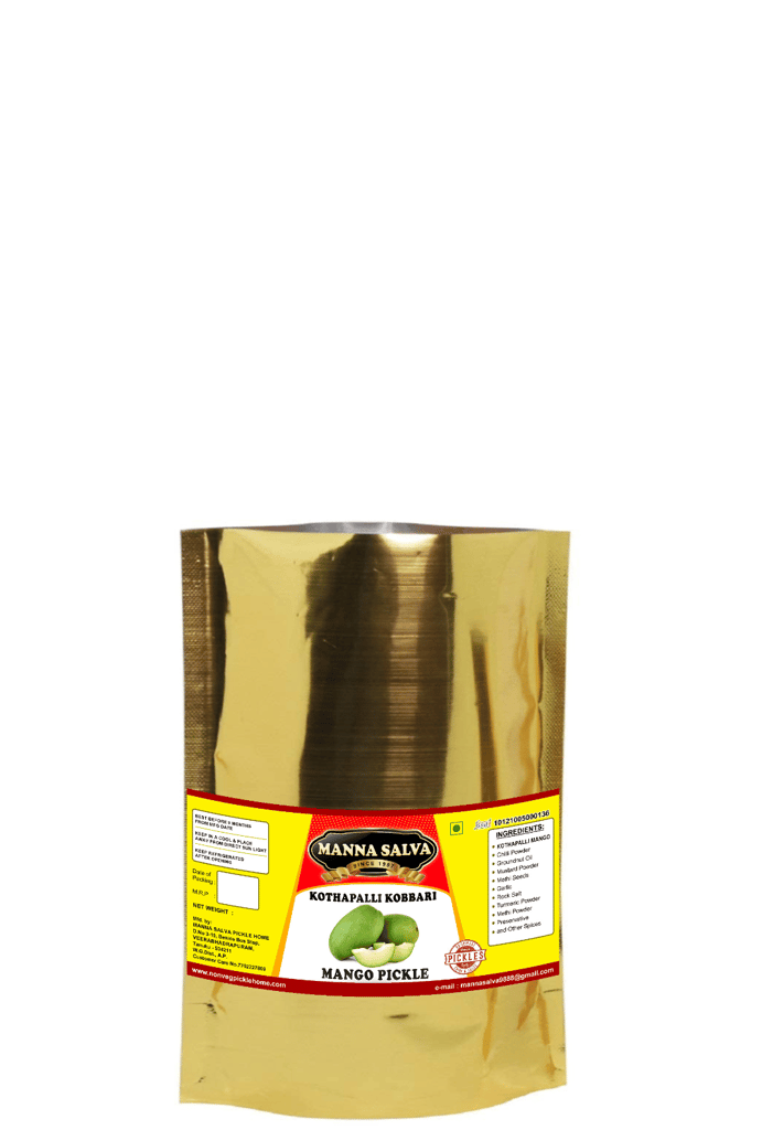 Manna Salva Pickles- Mango Pickle - Kothapalli Kobbari - Veg Pickle