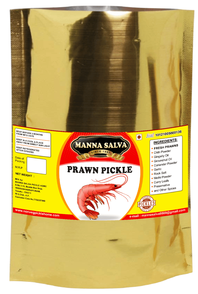 Manna Salva Pickles - Prawn Pickle Non - Veg Pickle