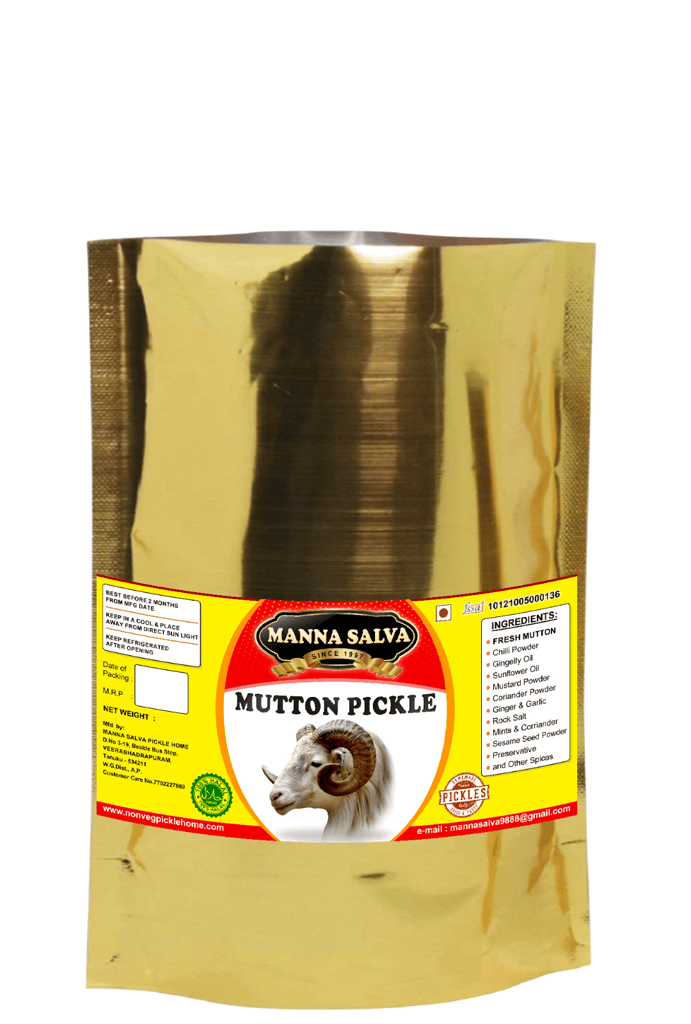 Manna Salva Pickles- Mutton Pickle - Non-Veg Pickle