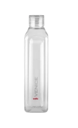 1 Litre Square Plastic Water Bottle, Set of 5