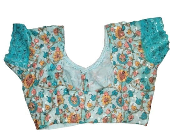 Georgette Saree Blouse With Sequin Embroidery Work