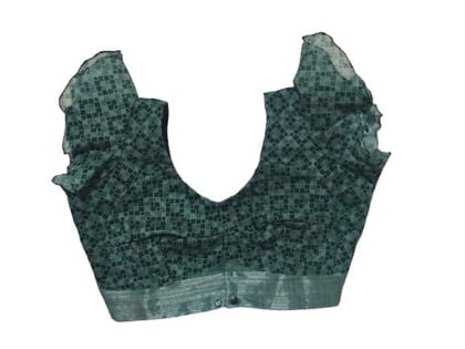 PARVATHI BEHERA WOMEN'S TAILORS - Georgette Ruffle Sleeve Saree Blouse