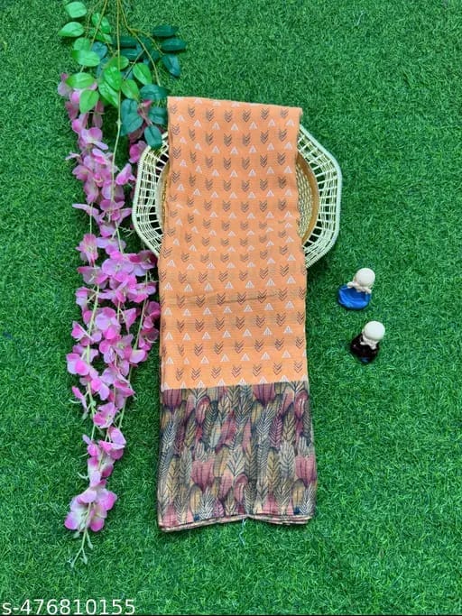 Blush Pink Gorgette Saree