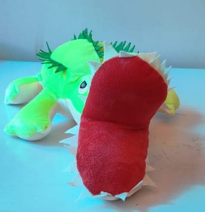 Plush toy crocodile with a big mouth
