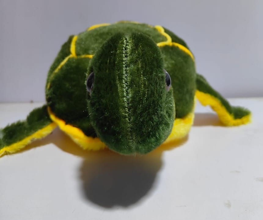 Green and Yellow Turtle Plush Toy