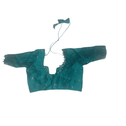 Green Brocade Silk Blouse Green Brocade Silk Blouse