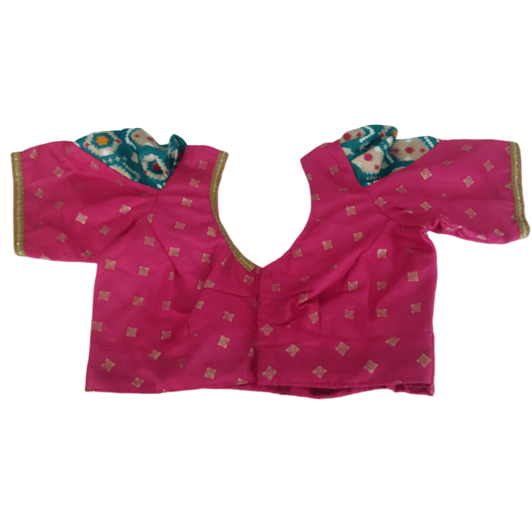 pink  Blouse with Elbow Sleeves