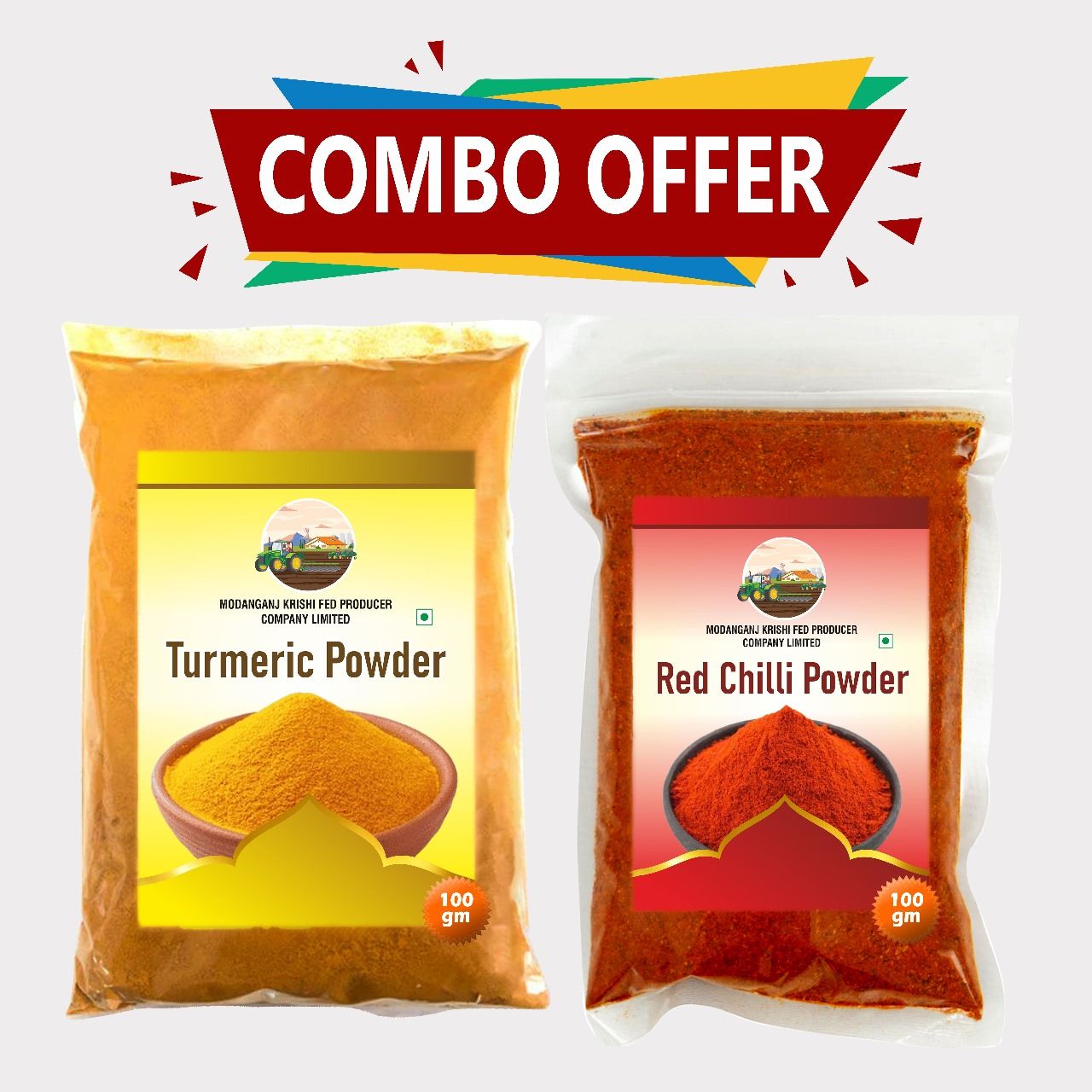 Combo of Red Chilli and Turmeric Powder