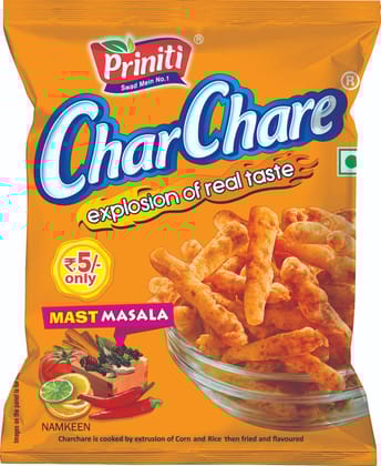 Priniti Char Chare Mast Masala Namkeen, 5/- Only Priniti Char Chare Mast Masala Namkeen, 5/- Only
