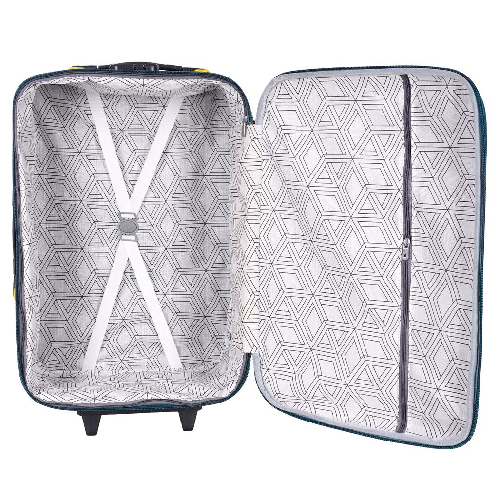 Carry-On Luggage, Lightweight and Durable Suitcase with Spinner Wheels, Teal 22