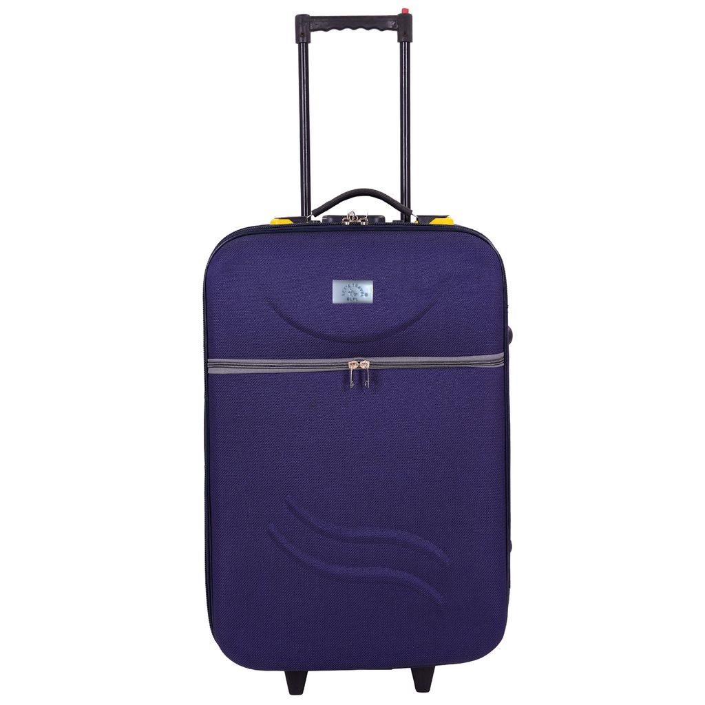 "Blue Hardside Carry-On Suitcase with Spinner Wheels"