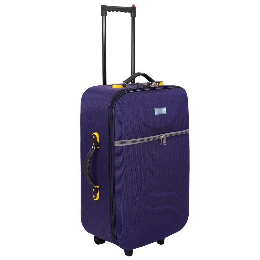 "Blue Hardside Carry-On Suitcase with Spinner Wheels"