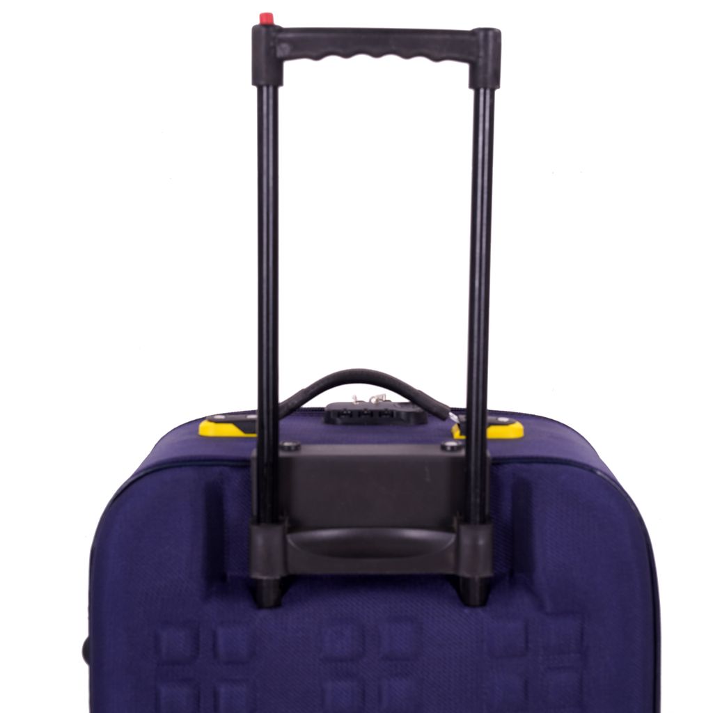 "Blue Hardside Carry-On Suitcase with Spinner Wheels"