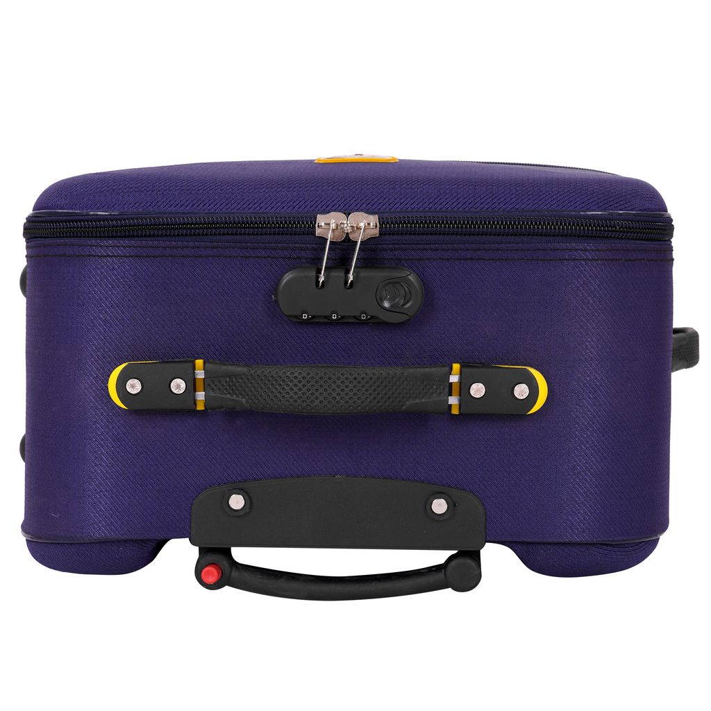 "Blue Hardside Carry-On Suitcase with Spinner Wheels"