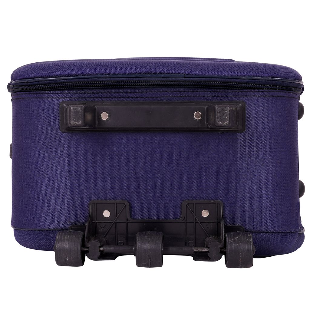 "Blue Hardside Carry-On Suitcase with Spinner Wheels"