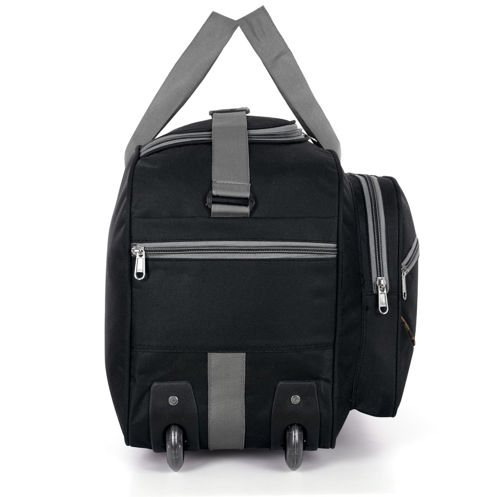 Black and Green Camouflage Wheeled Carry-On Luggage Bag