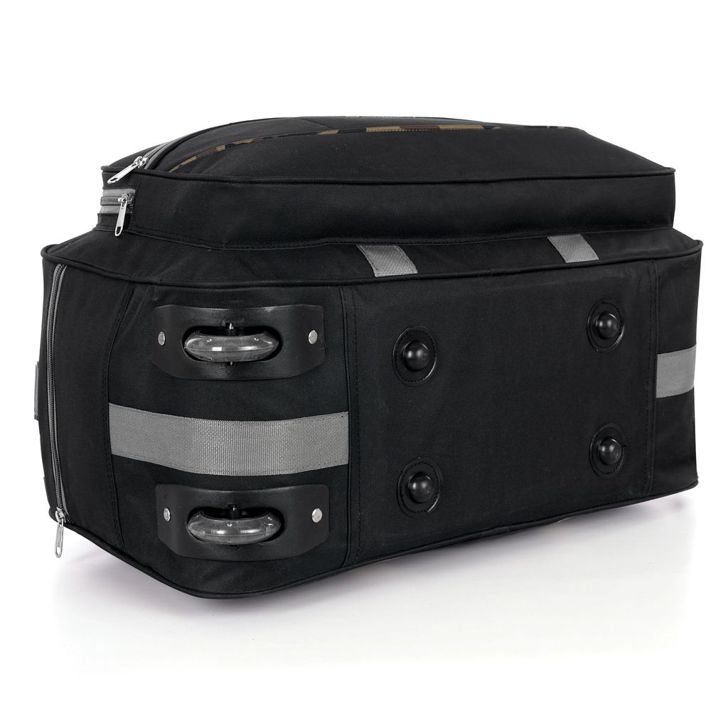 Black and Green Camouflage Wheeled Carry-On Luggage Bag