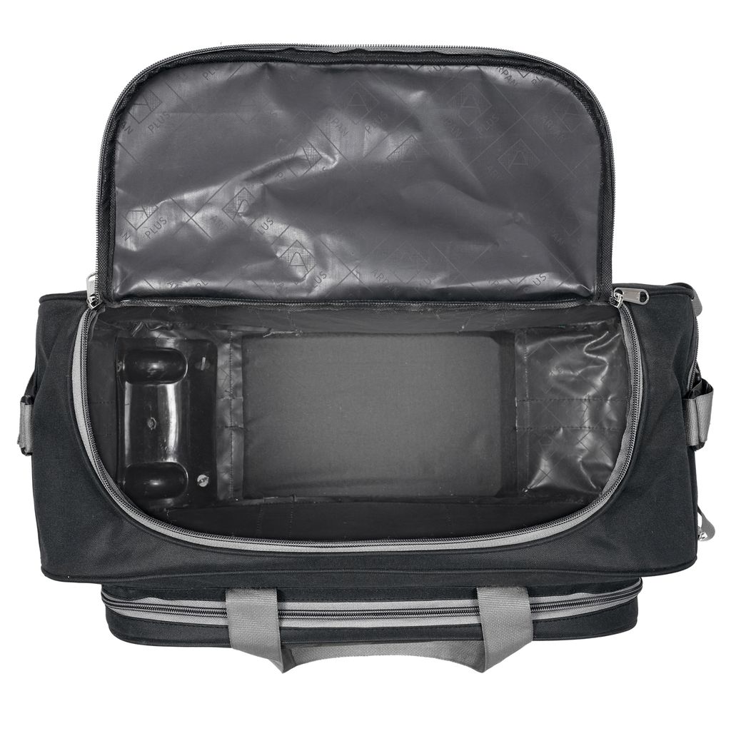 Black and Green Camouflage Wheeled Carry-On Luggage Bag