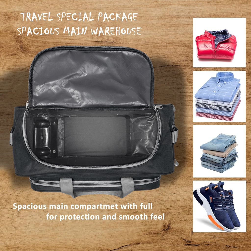 Black and Green Camouflage Wheeled Carry-On Luggage Bag