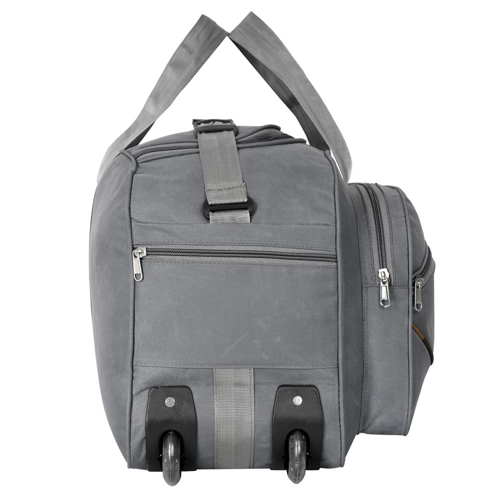 Letstravel Large Capacity Waterproof Travel Duffel Bag with Shoe Compartment, Weekender Overnight Bag, Gym Sports Bag for Men and Women, Grey