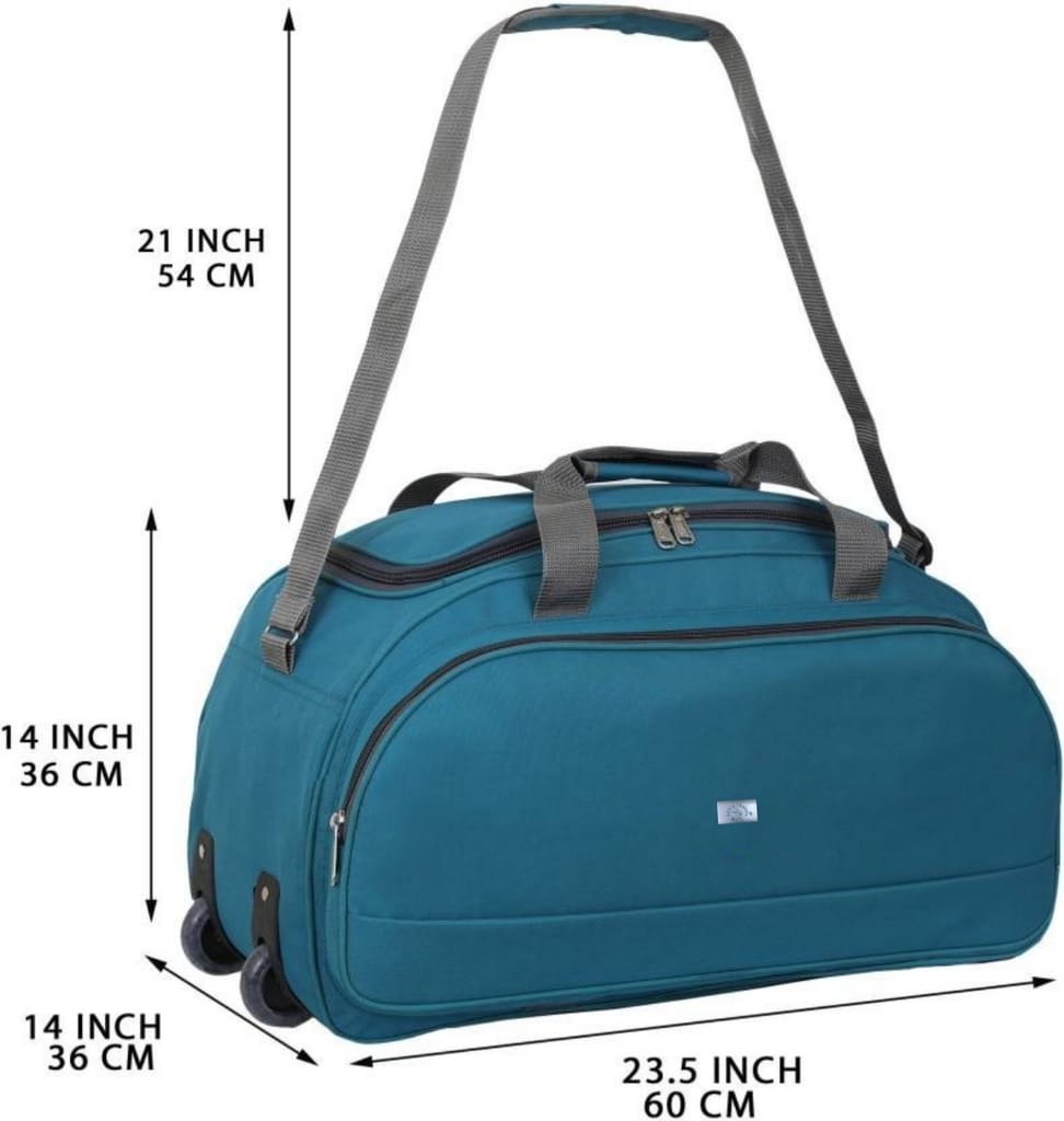 "Carry-On Luggage, 2-Wheeled Wheeled Duffel Bag, Teal"