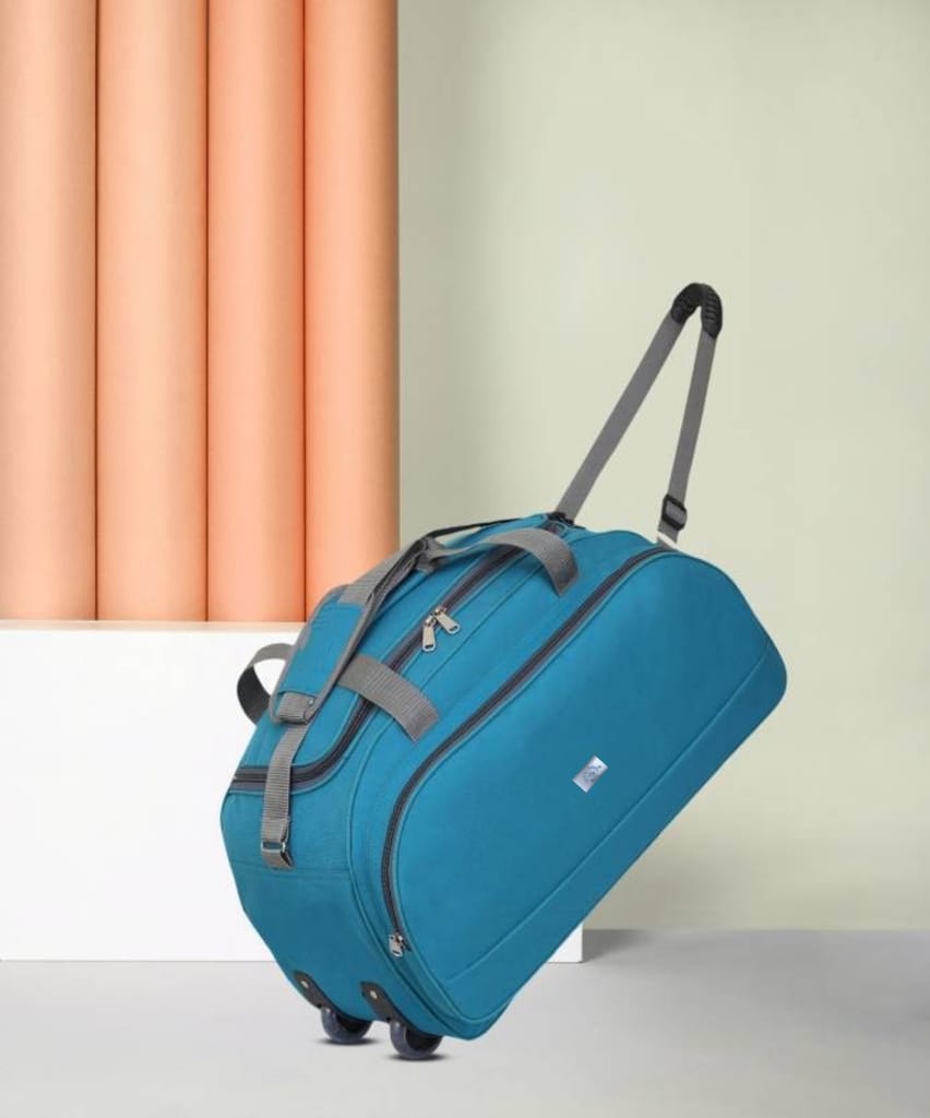 "Carry-On Luggage, 2-Wheeled Wheeled Duffel Bag, Teal"