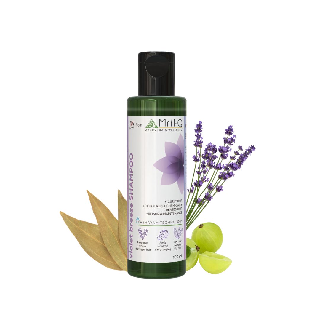 MrilQ Violet Breeze | Conditioning Shampoo | Dry, Curly, Chemically Treated Hair | Sulphate, Paraben & SLS Free
