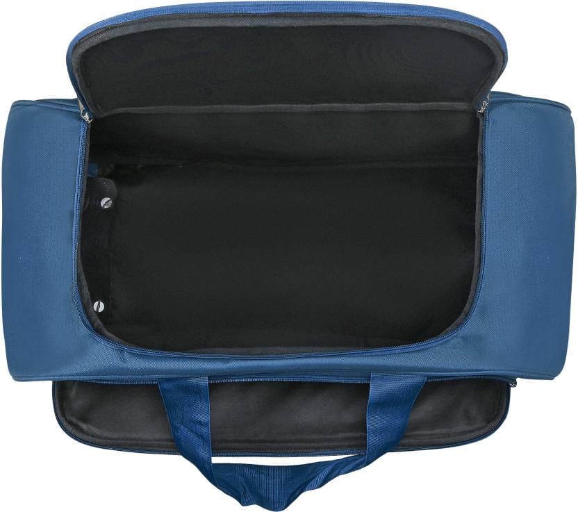 Large Capacity Travel Duffel Bag with Wheels for Men and Women, 20 Inch Blue Wheeled Carry-On Luggage Bag with Multiple Compartments and Adjustable Shoulder Strap"