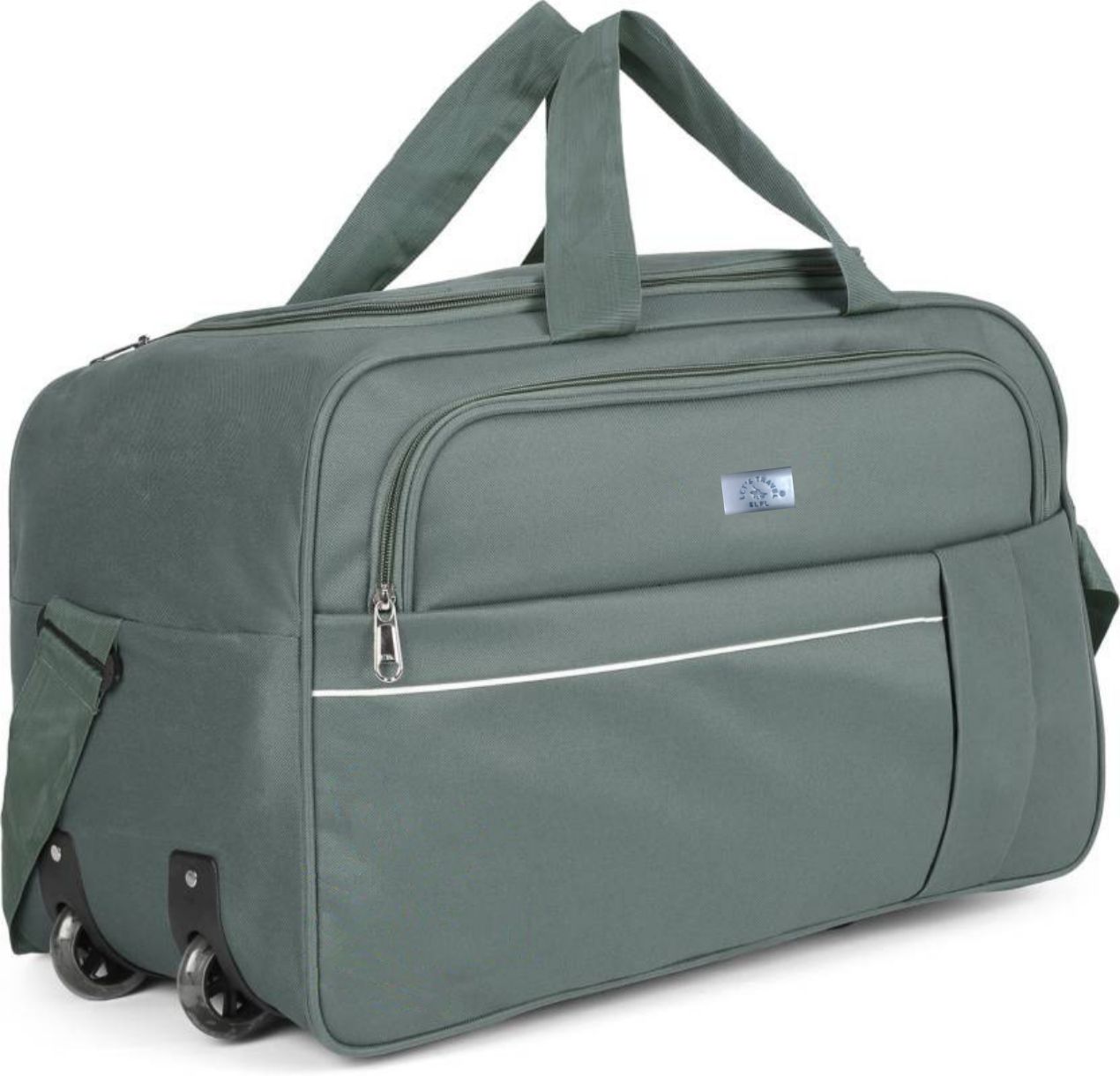 Grey Wheeled Duffel Bag
