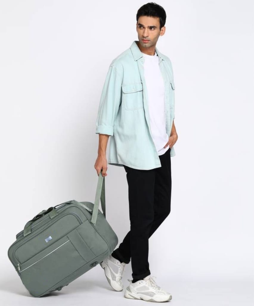 Grey Wheeled Duffel Bag