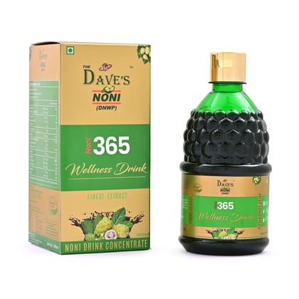 The Dave's Noni - 500ML Noni Juice,365 Wellness Drink - Antioxidants, Boosts Energy,Diabetes Care, Sugar-Free Detox Juice, and Energy Drink for Immunity