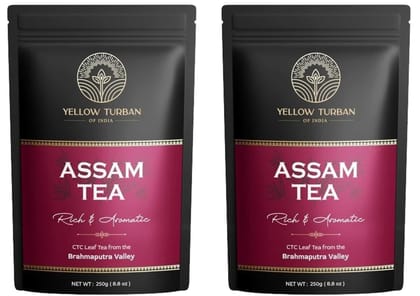Yellow Turban Assam CTC Black Tea Combo (250gx2) Loose Leaf 250+ cups STRONG, BOLD & RICH Assam Tea Loose Leaf, Pure Assam Chai Tea, Pure Unblended Origin Black Loose Leaf Tea. Yellow Turban Assam CTC Black Tea Combo (250gx2) Loose Leaf 250+ cups STRONG, BOLD & RICH Assam Tea Loose Leaf, Pure Assam Chai Tea, Pure Unblended Origin Black Loose Leaf Tea.