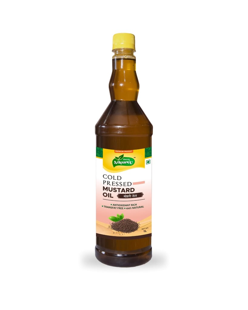  Cold Pressed Mustard Oil - 1L | Natureu | Antioxidant Rich | Transfat Free | 100% Natural