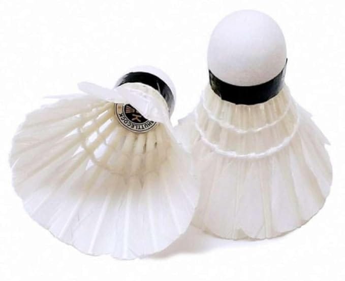 Professional Goose Feather Badminton Shuttlecocks - Pack of 2
