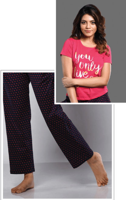 Red Chili Women's Cotton Pajama Set, Comfortable and Breathable Sleepwear