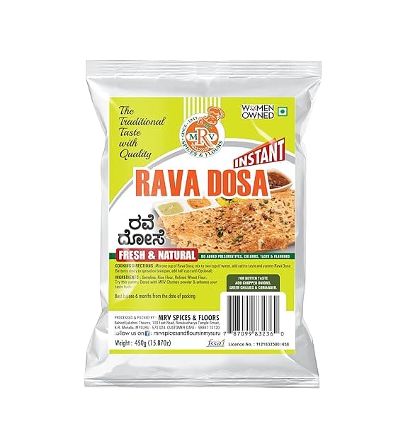 MRV Instant Rava Dosa Mix - 450g (Pack of 1)