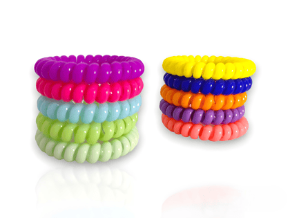 Elastic Spiral Rubber Band No-Crease, Stretchy & Tangle-Free Hair Bands for Girls. Perfect Spiral Rubber Bands for Effortless Styles Pack of 10 Elastic Spiral Rubber Band No-Crease, Stretchy & Tangle-Free Hair Bands for Girls. Perfect Spiral Rubber Bands for Effortless Styles Pack of 10