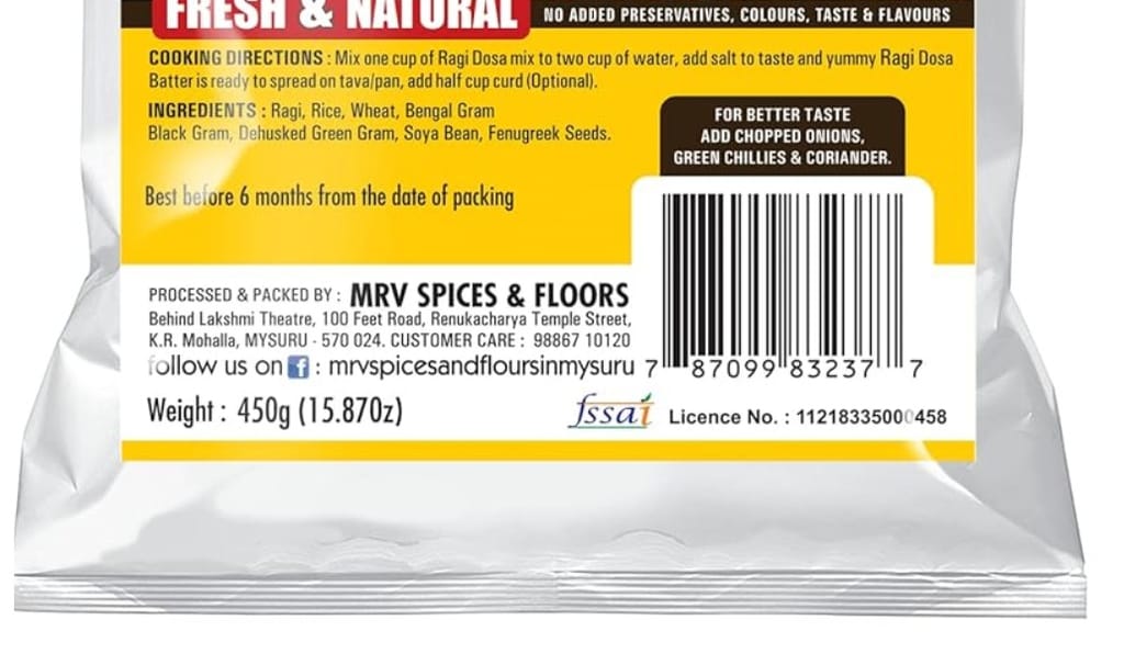 MRV Ragi Dosa Mix - 500g