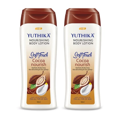 Yuthika Cocoa Nourish Body Lotion 100ml Pack of 2 Soft Touch Cocoa Body Lotion for Long Lasting Moisture & Soothing Skin