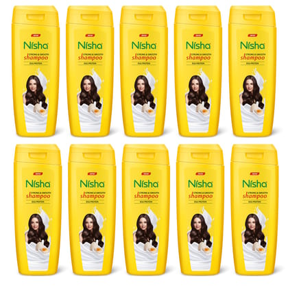 Nisha Egg Protein Shampoo for Strong & Smooth Hair 75ml Pack of 10