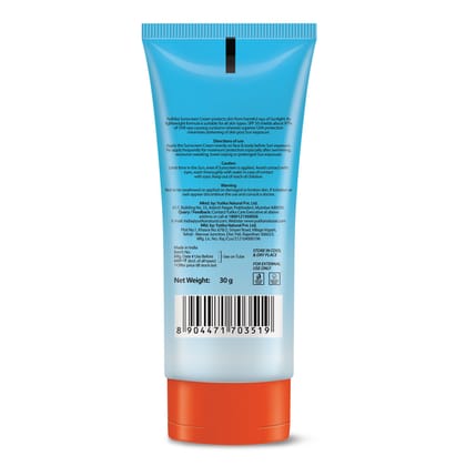 Yuthika Sunscreen SPF 50 PA++++ with UVA & UVB Protection 30g, Dermatologically Tested Sunscreen Cream for Women and Men