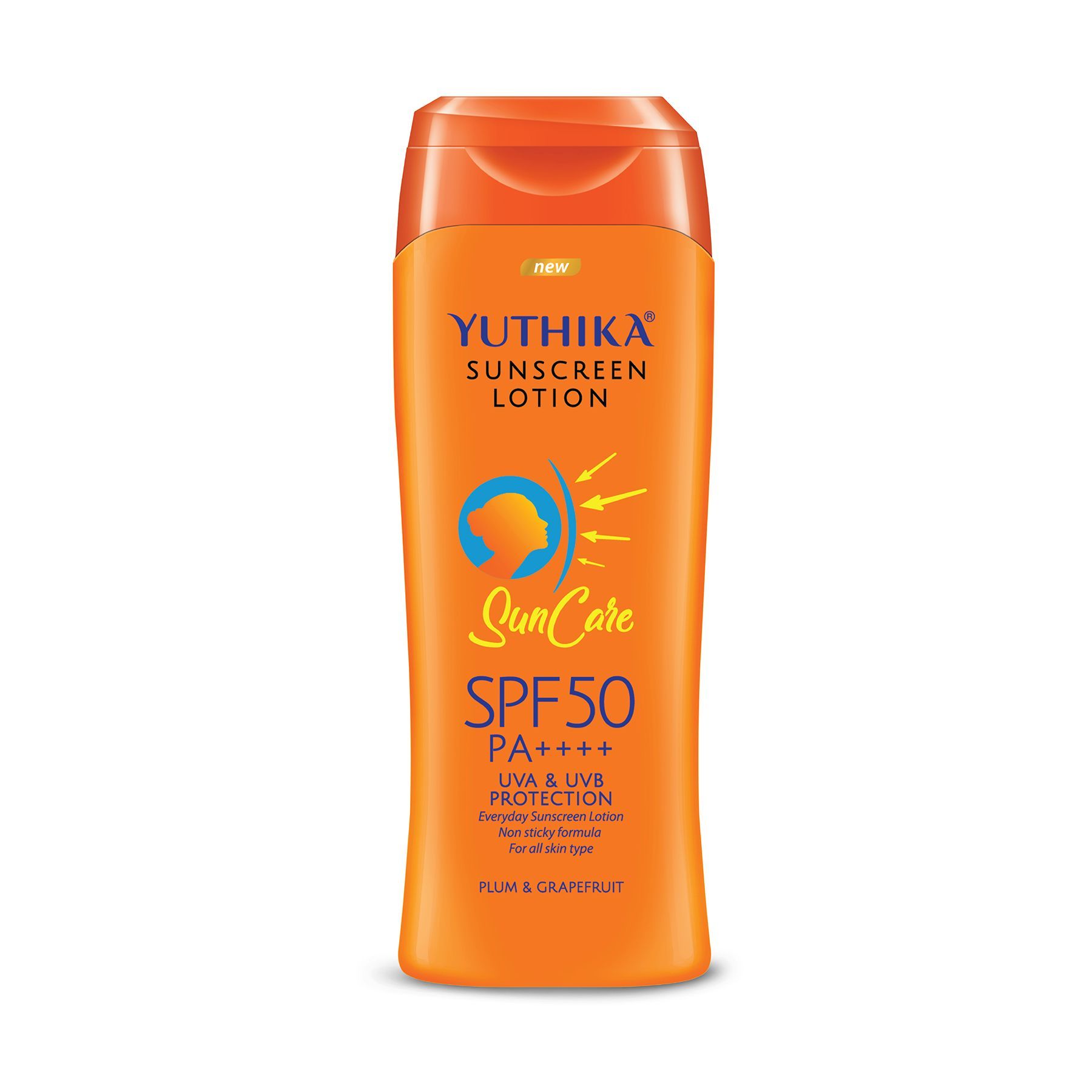 Yuthika Sunscreen Lotion SPF 50 PA++++ with UVA & UVB Protection, Sun Cream for All Skin Types - 100ml
