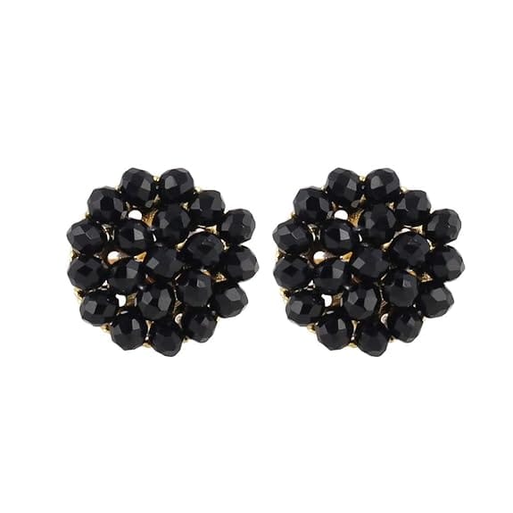 Manbhar Gems - Crystal Gemstone Beads Necklace Set for girl and Women 5 layer Mala With Stud Earring stylish traditional Beaded Fashion jewellery