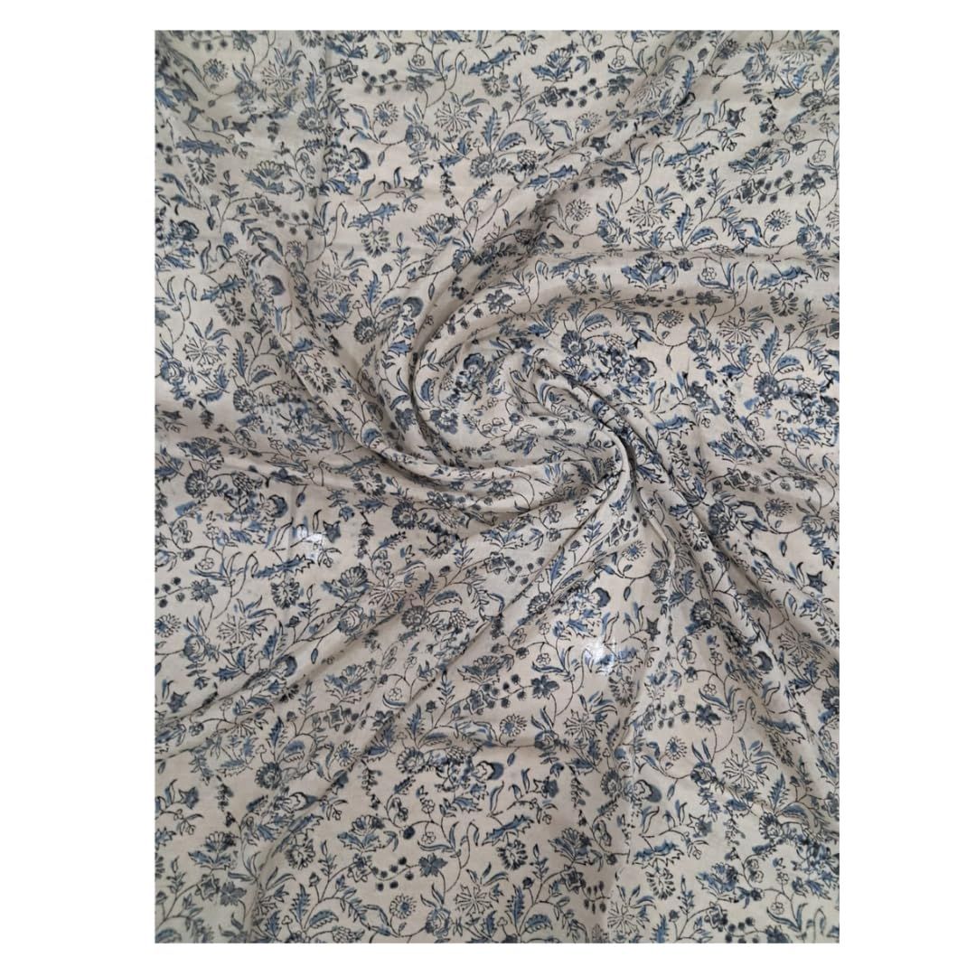 Lepakshi Handicrafts Kalamkari Block Print Saree (Mangalagiri Cotton Silk) (7)