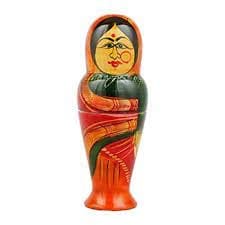Lepakshi Handicrafts Wooden Etikoppaka Six in One Dolls Female