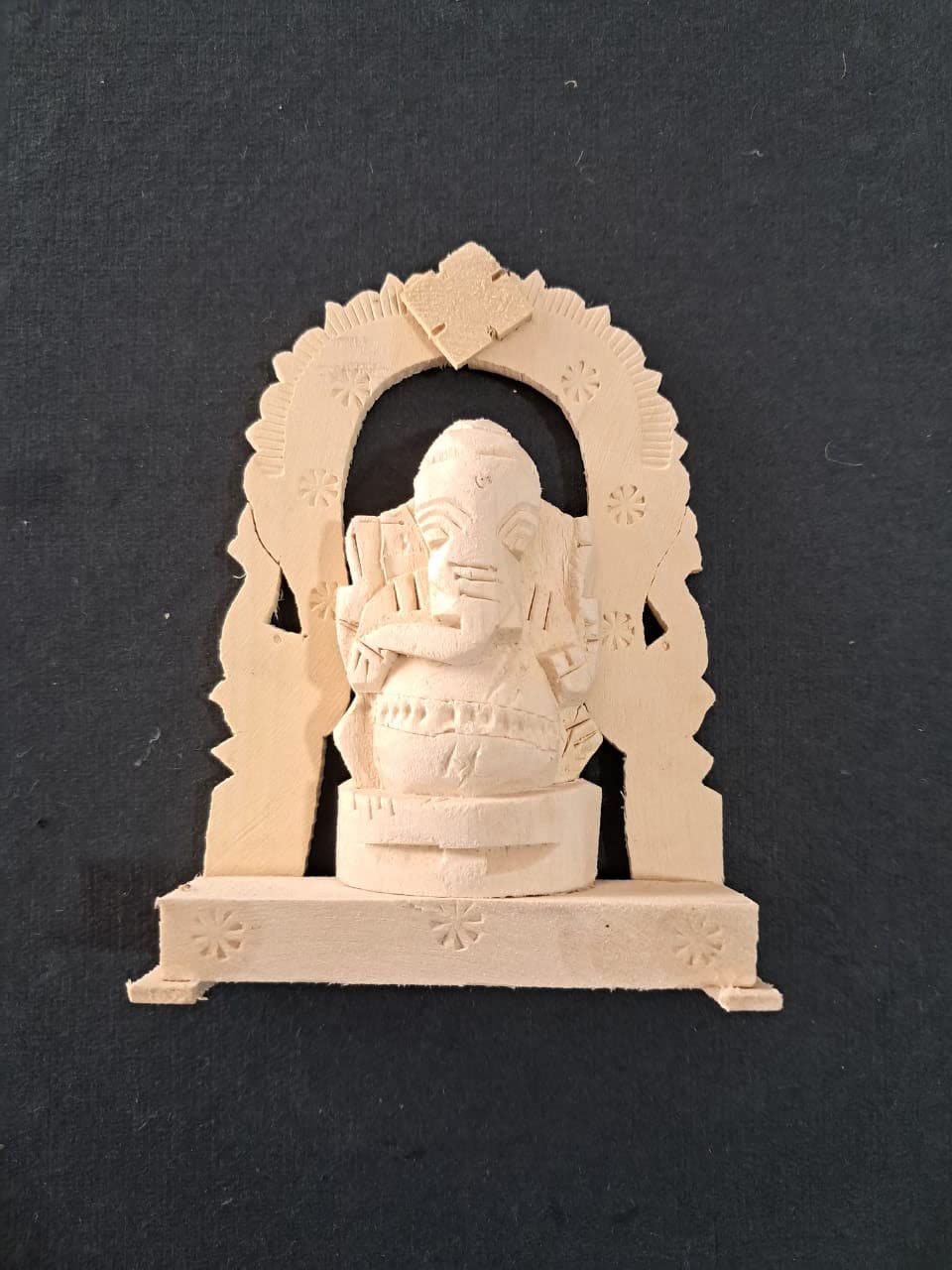 Lepakshi Handicrafts Home Decorative Swetharka Arch Ganesh (White Jilledu)