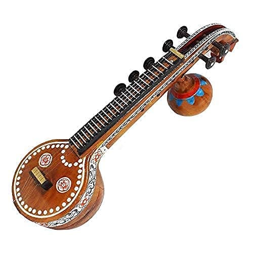 Lepakshi Handicrafts Jack Wood Bobbili Veena - 13 Inch Miniature Musical Instrument