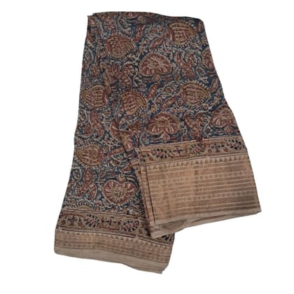 Lepakshi Handicrafts Kalamkari Block Print Saree (Mangalagiri Cotton Silk) (8) Lepakshi Handicrafts Kalamkari Block Print Saree (Mangalagiri Cotton Silk) (8)
