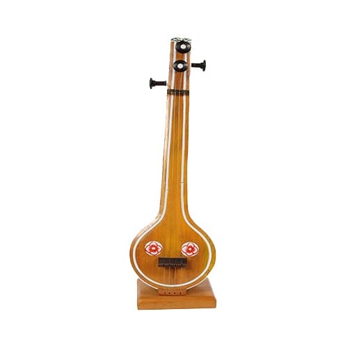 Lepakshi Handicrafts Jack Wood Bobbili Veena - 9 Inch Decorative Miniature Musical Instrumen